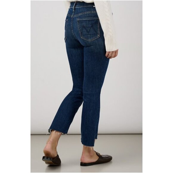 MOTHER The Insider Crop Step Fray in Wash Teaming Up Size US 27 - Picture 3 of 13